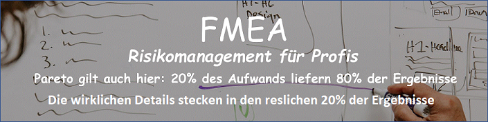 FMEA ist die beste Methode, Fehler zu entdecken, bevor sie entstehen und Kosten verursachen FMEA in Verbindung mit Pareto bringt sehr schnell Ergebnisse, die überzeugen